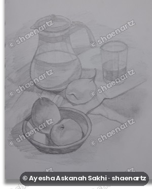 Pencil still life sketch